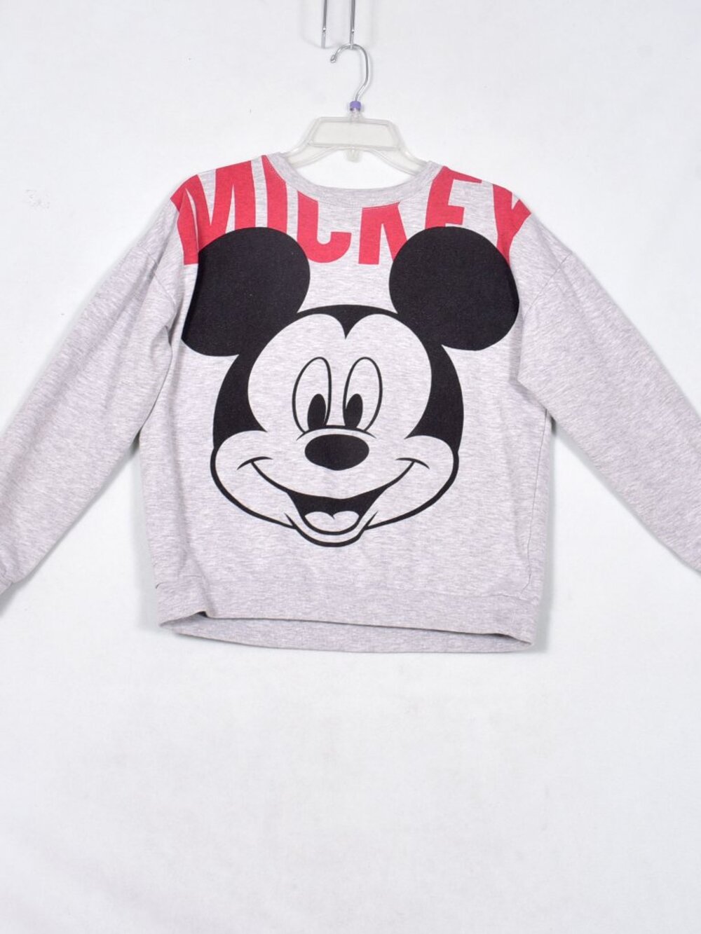 Disney Mickey Mouse Pullover Crewneck Sweatshirt Size Small Gray